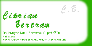 ciprian bertram business card